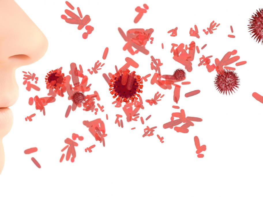 spreading flu sneezing vaccination