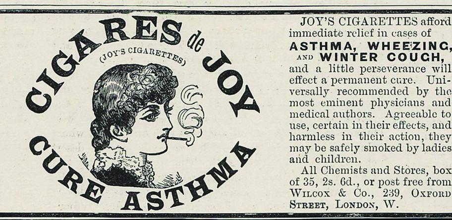 Asthma cigarette ad