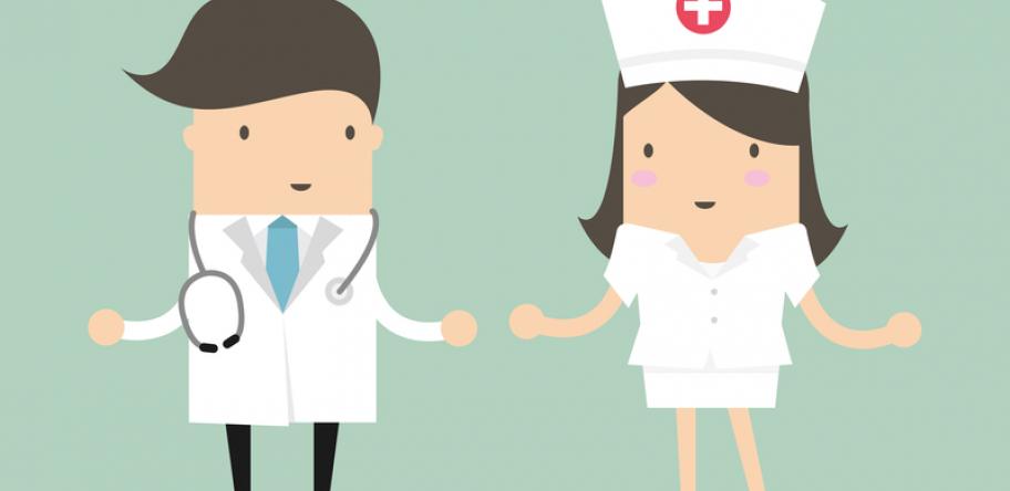 doctor and nurse illustration