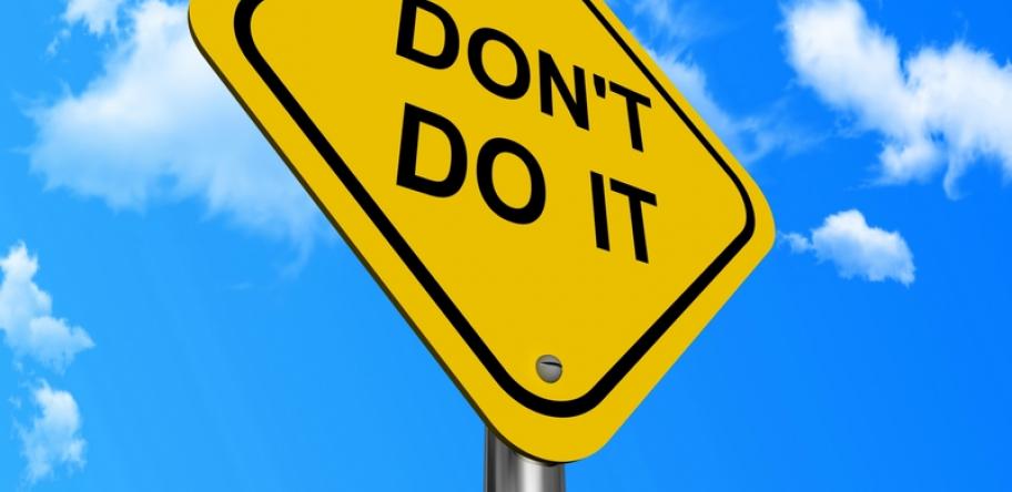 don't do it sign
