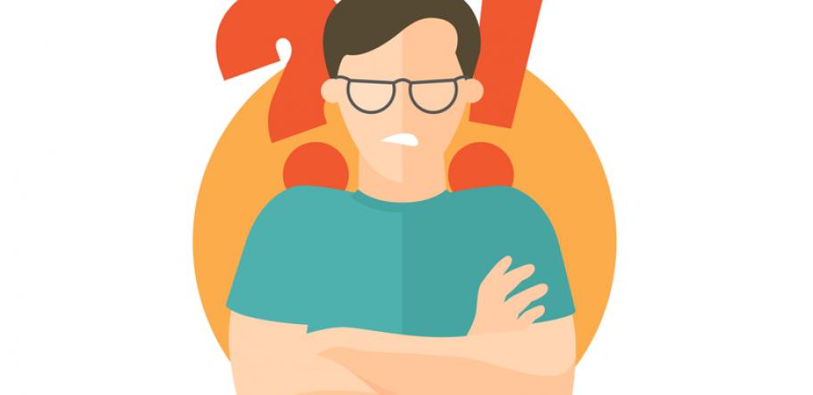 doubting angry man