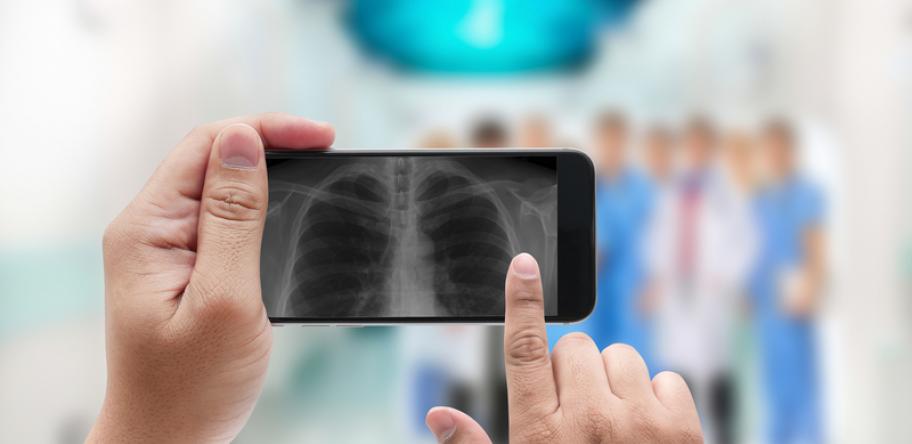 clinical image on phone