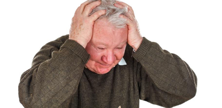confused elderly man