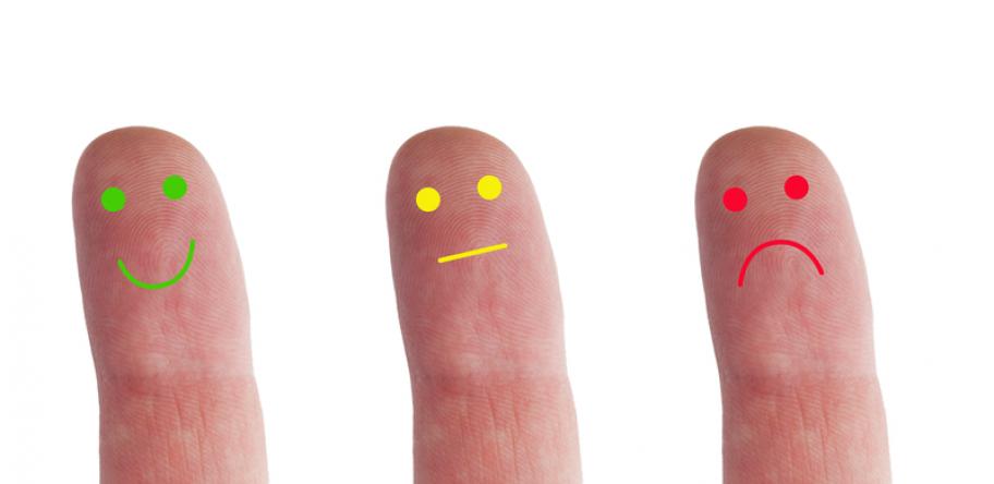 emotions finger concept