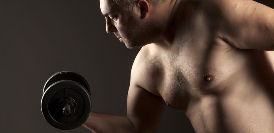 fat man exercising