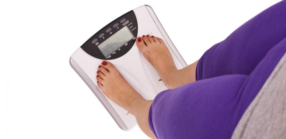 fat woman on scales