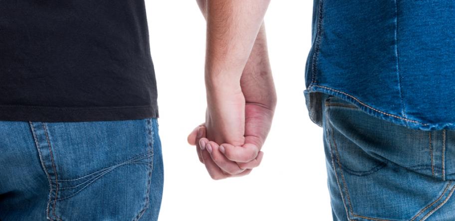gay men holding hands