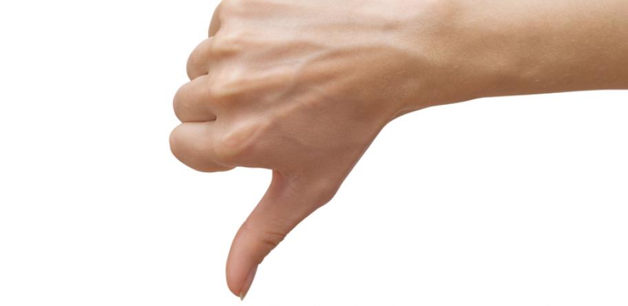 thumbs down