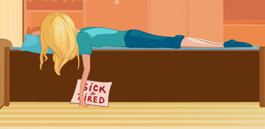 tired teenager