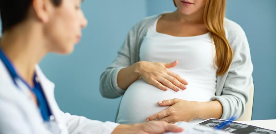 GP obstetrician and patient