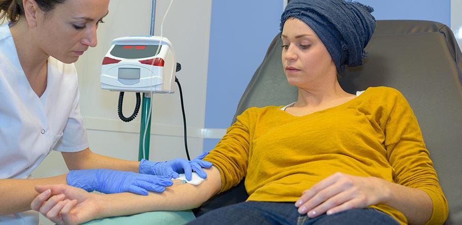 Young woman chemo