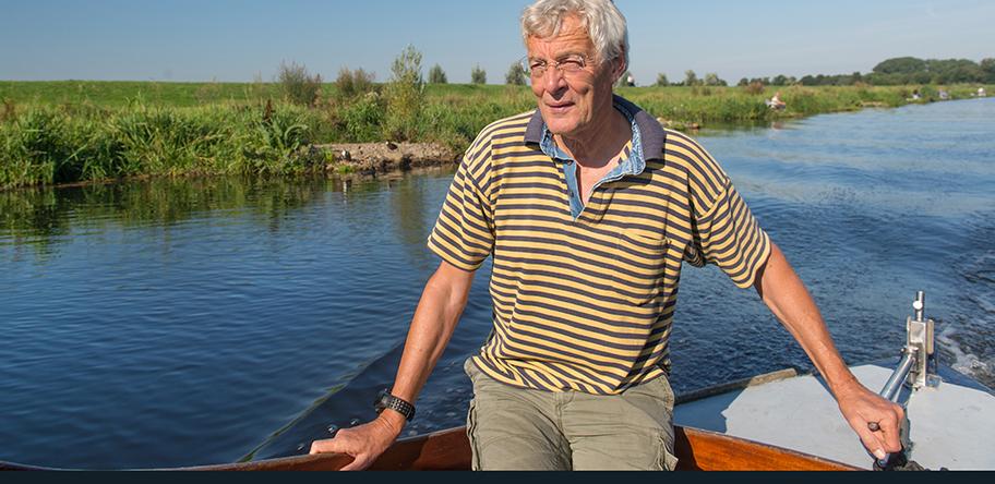 old man on boat
