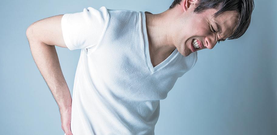 young man back pain