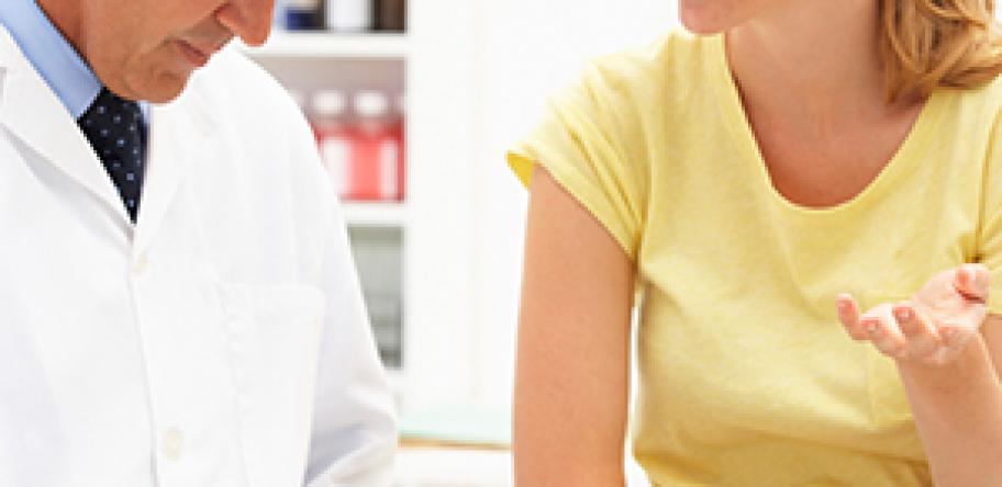 woman and doctor