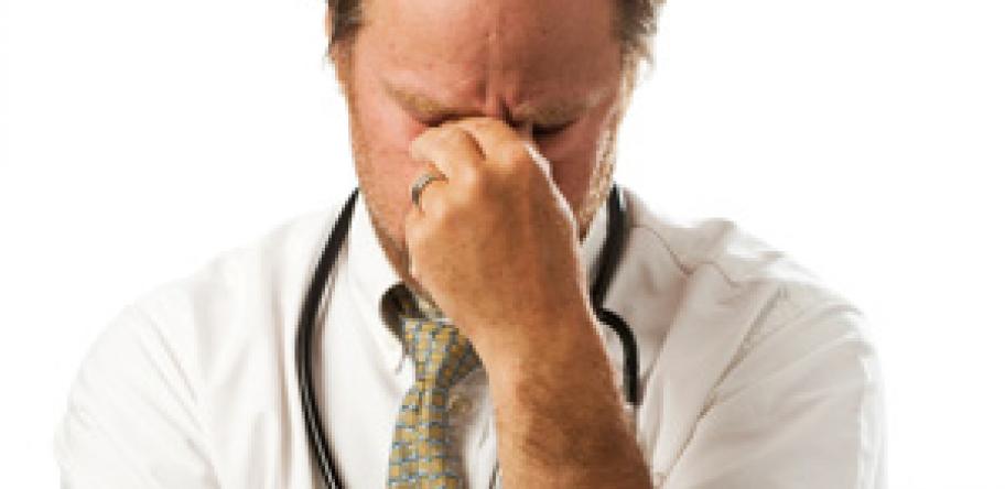 Stressed doctor