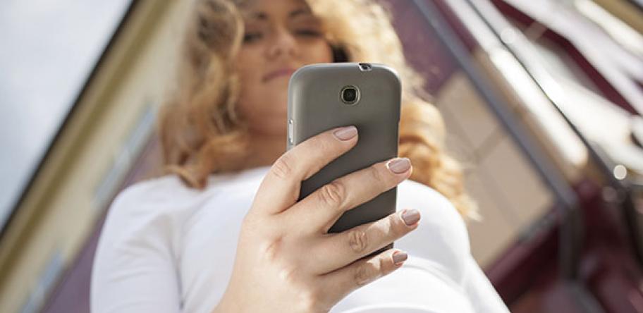 Woman with phone