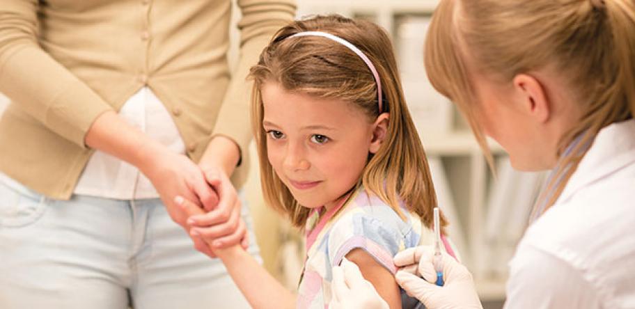 girl receiving vaccination