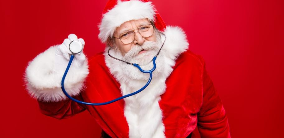 Santa with stethoscope