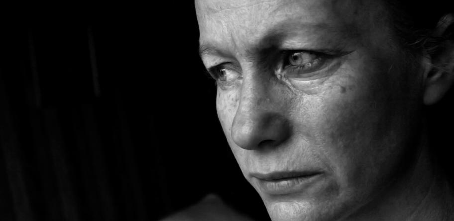 Sad worried woman